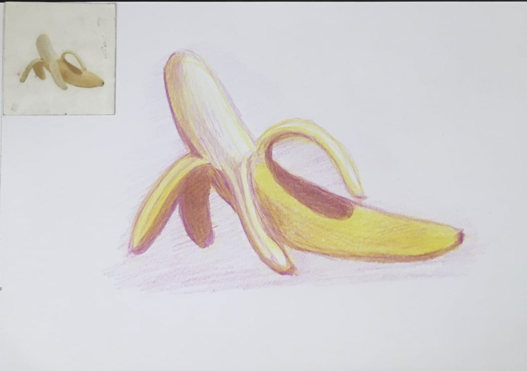 Banana Color Sketch Drawing Stock Illustration - Illustration of drawing,  banana: 76314132